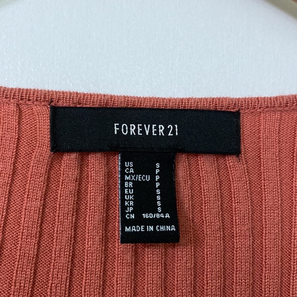 Coral Forever 21 cardigan top - Picture 2 of 2
